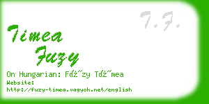 timea fuzy business card